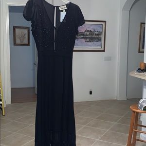 Black mid-calf dress